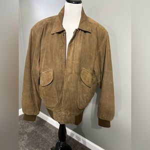 Wear Me Out leather pilot bomber, military style jacket vintage‎ flight,size 46